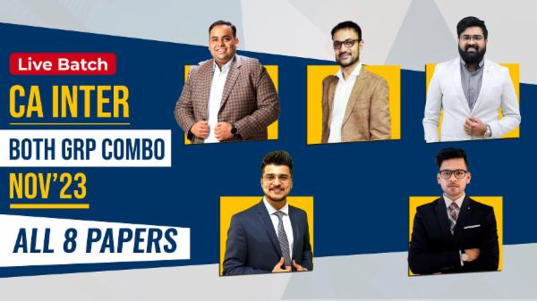 CA Inter All 8 Papers | Live Batch Nov'23 (A.B) cover