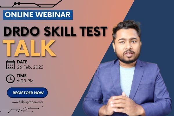 DRDO Skill Test LIVE Webinar (FITTER or related Trade) cover
