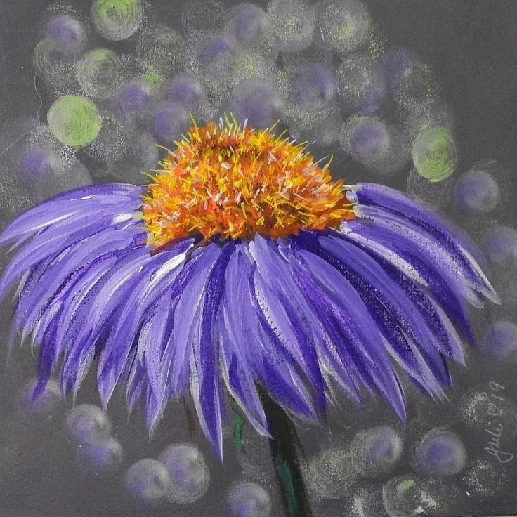 Mini Acrylic Painting Flower cover