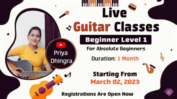 March 2023 - LIVE GUITAR CLASSES - Pre - bookings open cover