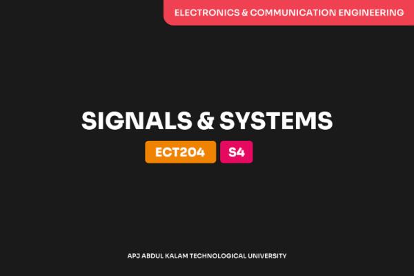 Signals and Systems - ECT204 cover