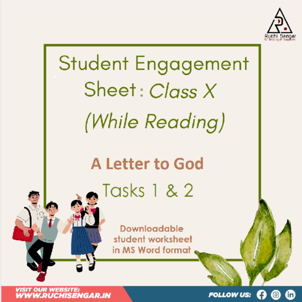 WHILE READING SHEET-A Letter to God cover