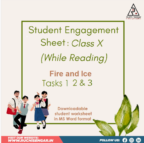 WHILE READING SHEET-Fire and Ice cover