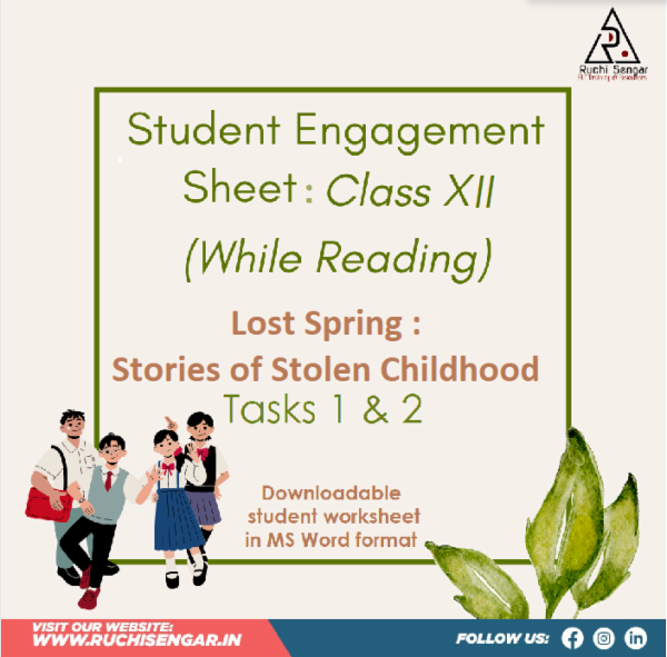WHILE READING SHEET-Lost Spring: Memories of Stolen Childhood cover