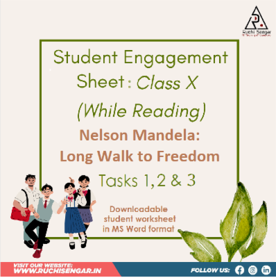 WHILE READING SHEET-Nelson Mandela: Long Walk to Freedom cover