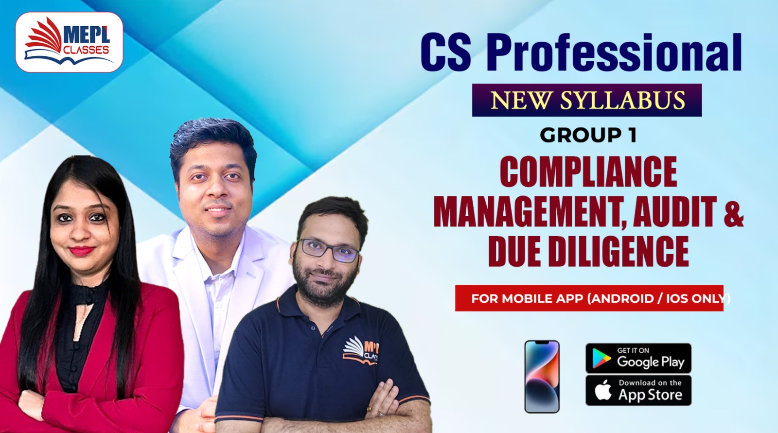 CS PROFESSIONAL (NEW) - GROUP 1 - COMPLIANCE MANAGEMENT, AUDIT & DUE DILIGENCE - FOR MOBILE APP (ANDROID / IOS ONLY) cover