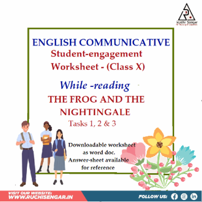 WHILE READING SHEET-The Frog and the Nightingale cover