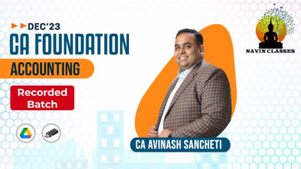 CA Foundation Accounting | Recorded Lectures | Dec'23 cover