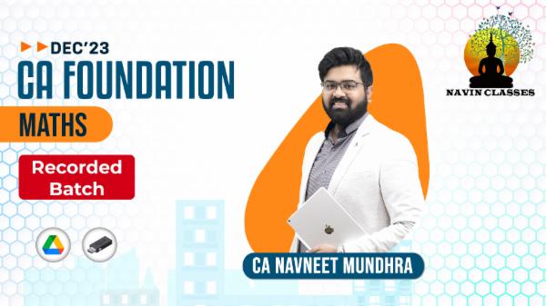 CA Foundation Mathematics | Recorded Lectures | Dec'23 cover