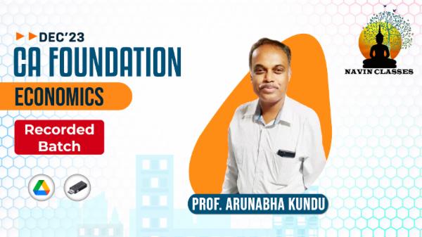 CA Foundation Economics | Recorded Lectures | Dec'23 cover