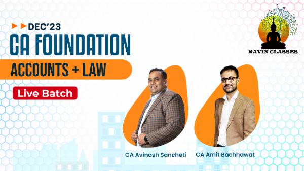 CA Foundation Accounting & Law Combo | Live Lectures | Dec'23 cover