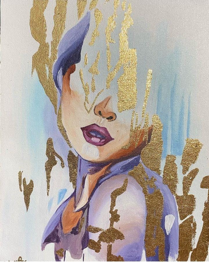 Gold Foil Acrylic Painting cover