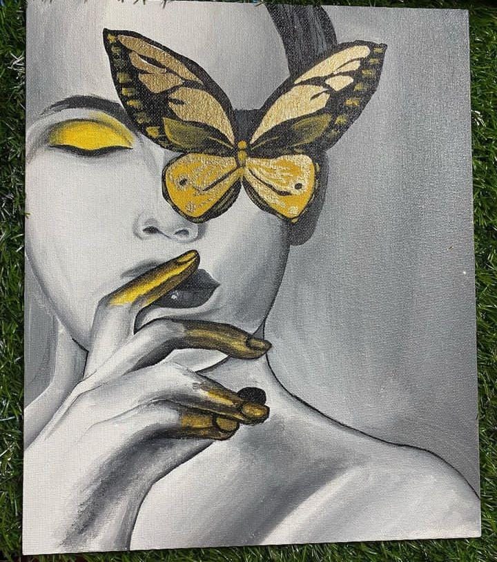 Gold Foil Girl Painting cover