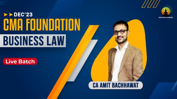 CMA Foundation Law | Live Lectures | Dec'23 cover