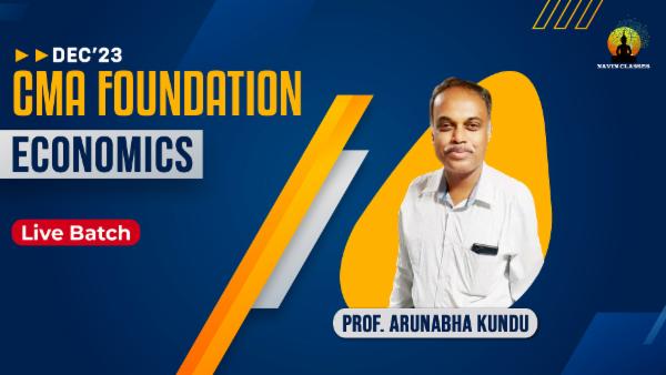 CMA Foundation Economics | Live Lectures | Dec'23 cover