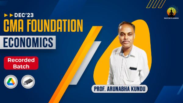 CMA Foundation Economics | Recorded Lectures | Dec'23 cover