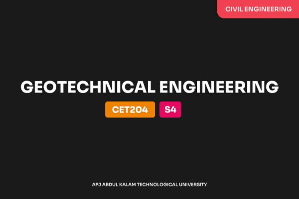 Geotechnical Engineering - CET204 cover