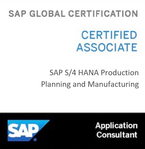 SAP S/4 HANA Production Planning and Manufacturing C_TS422 cover