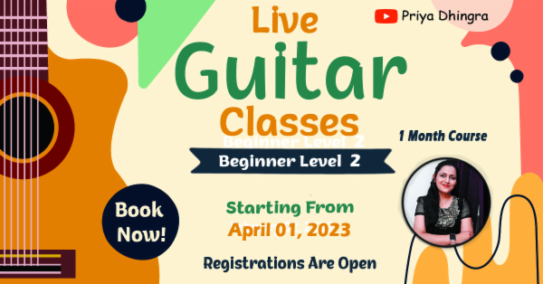 APRIL 2023- LIVE GUITAR CLASSES - Pre Bookings Open cover