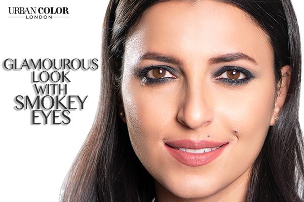 Glamorous Look with Smokey Eyes with Urban Color London Step by step Video Tutorial cover