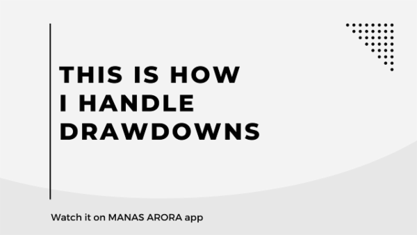 This is how I handle drawdowns cover