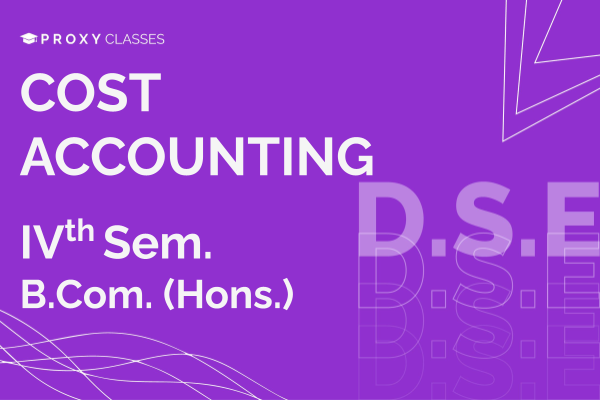Cost Accounting - IVth Sem. cover