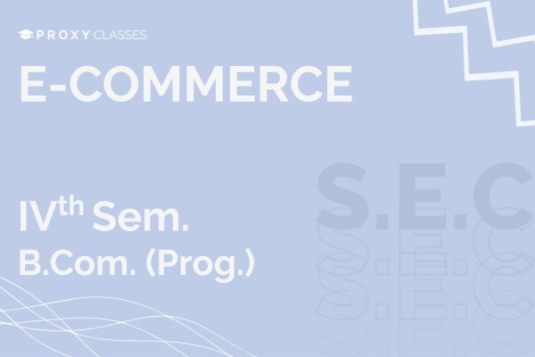 E-Commerce - IV Sem cover