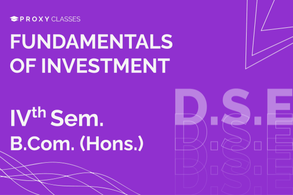 Fundamental of Investment - IV Sem cover