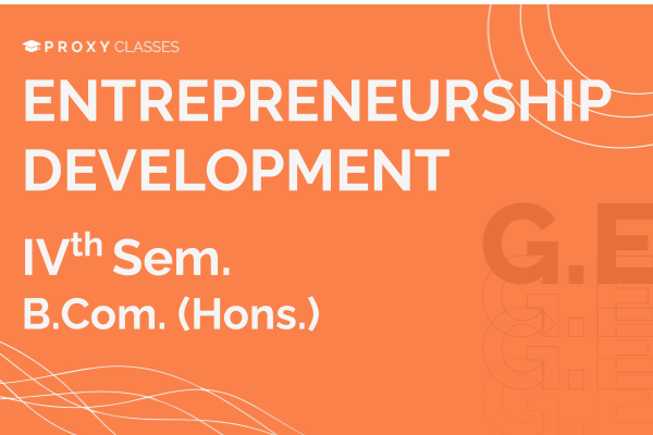 Entrepreneurship Development - VIth Sem cover