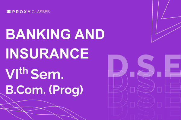 Banking And Insurance - VIth Sem cover