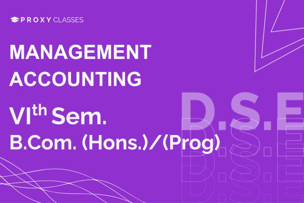 Management Accounting- VIth Sem cover