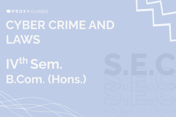 Cyber Crimes and Laws - IVth Sem cover