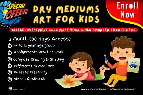 Dry Mediums Art Course for Kids cover