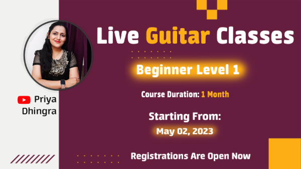 MAY 2023 - LIVE GUITAR CLASSES- Pre Bookings Open cover