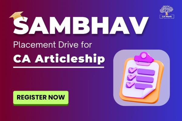SAMBHAV - Placement Drive For CA Articleship cover