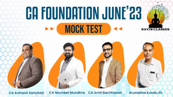 CA Foundation Mock Tests June'23 cover