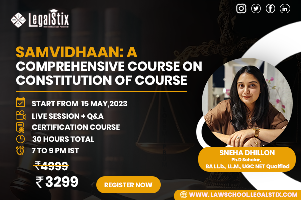 Samvidhaan: A Comprehensive Course on Constitution of India cover