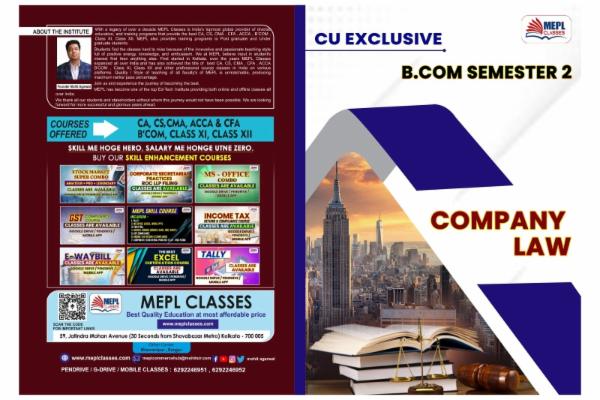 B.COM - SEMESTER 2 - COMPANY LAW MAT cover