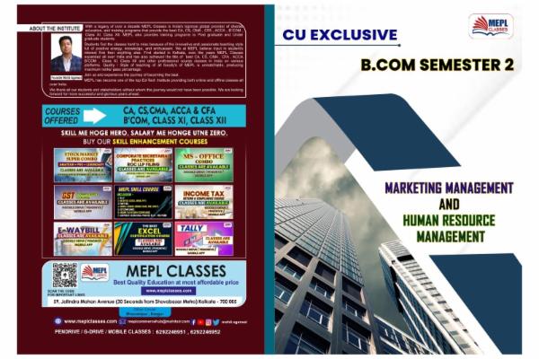 B.COM - SEMESTER 2 -MARKETING MANAGEMENT & HUMAN RESOURCE MANAGEMENT MAT cover