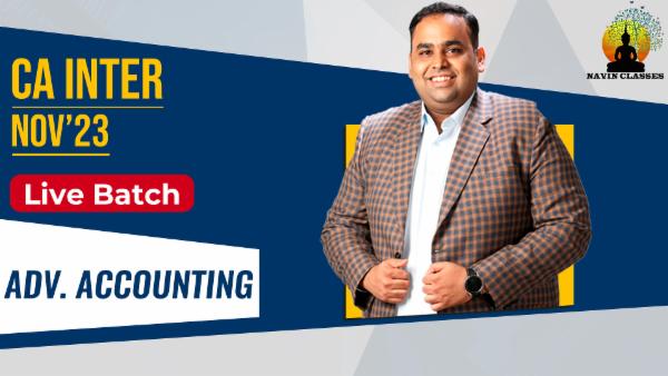 Live at Home Batch Nov'23- CA Inter Advance Accounts cover