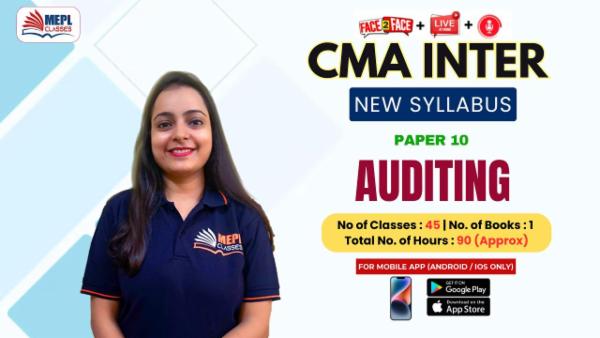 CMA INTER (NEW) - GROUP 2 - PAPER 10 - AUDITING - FOR MOBILE APP (ANDROID / IOS ONLY) cover