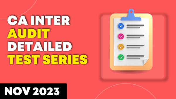 CA Inter Audit Detailed Test Series for Nov 2023 cover