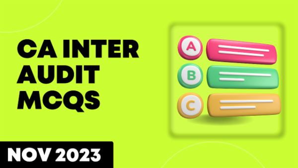 CA Inter Audit MCQs for Nov 2023 cover