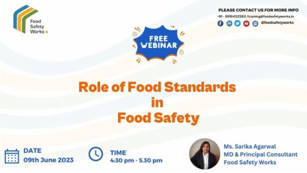Webinar-Role of Food Standards In Food Safety cover