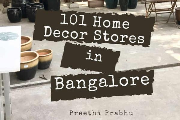 101 Places to shop for Home Decor in Bangalore - E-Book cover