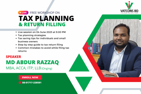 Tax planning & Return filing Workshop cover