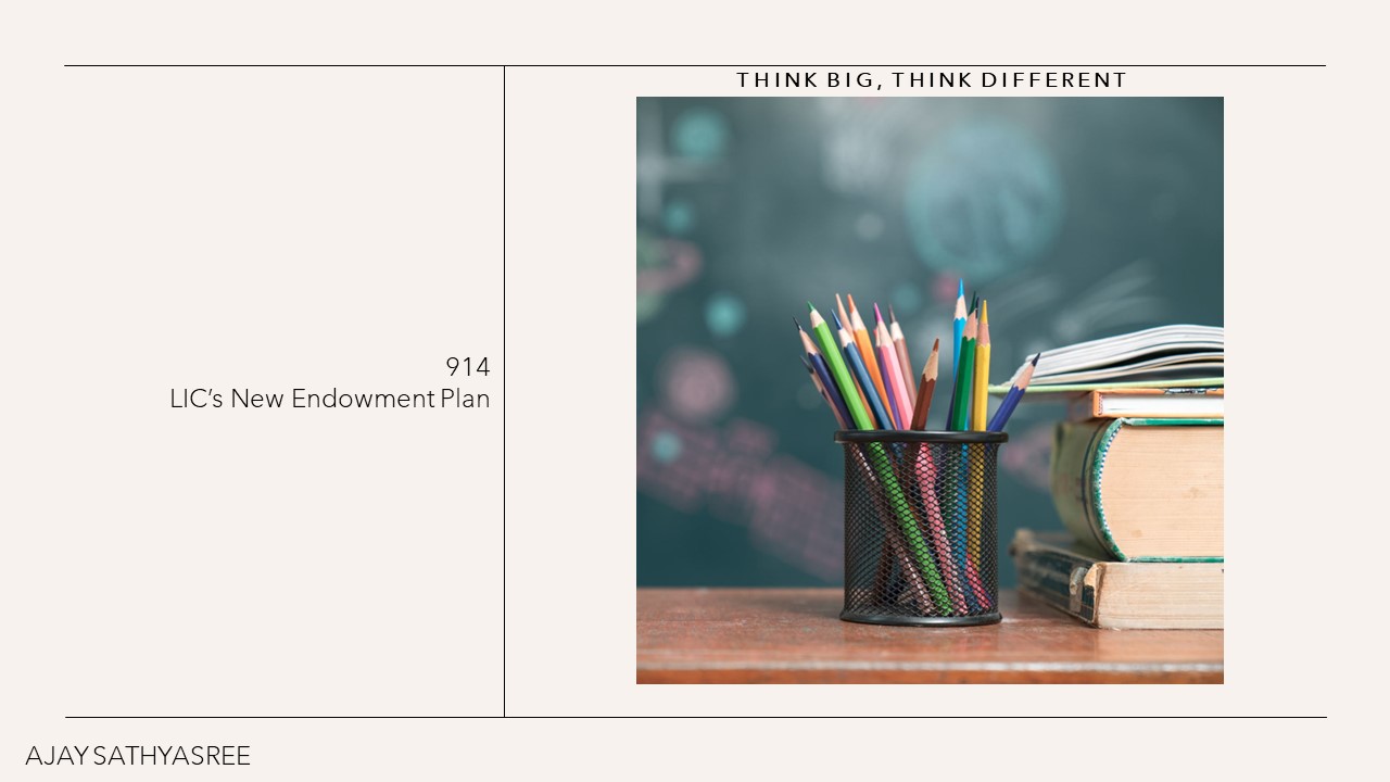 914 - LIC's New Endowment Plan cover