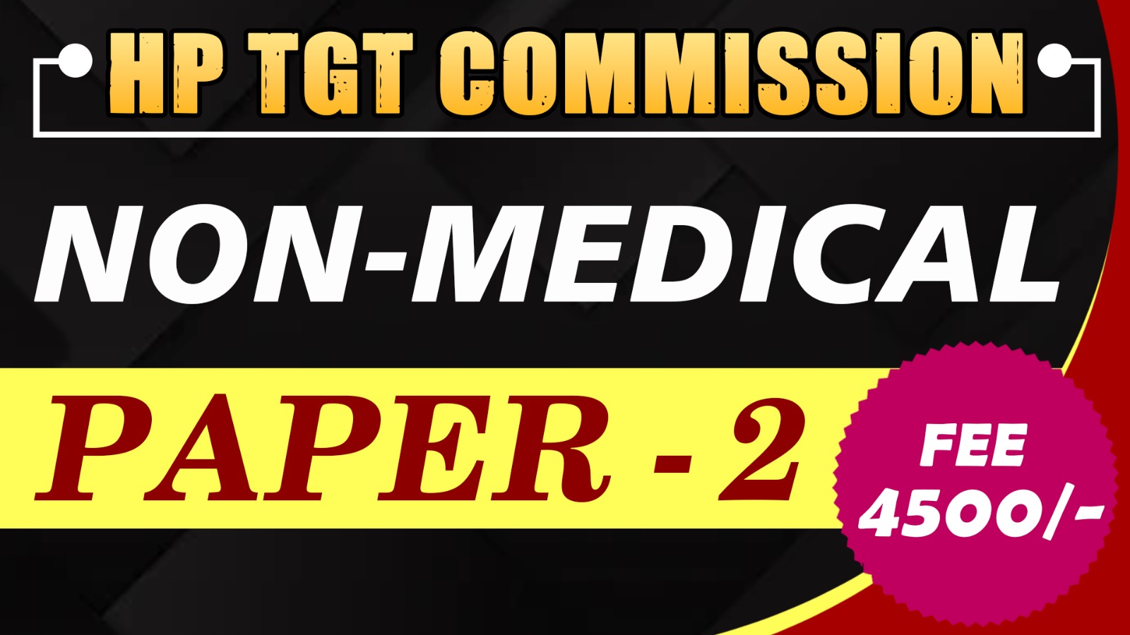HP TGT Commission Paper 2- Non-Medical cover