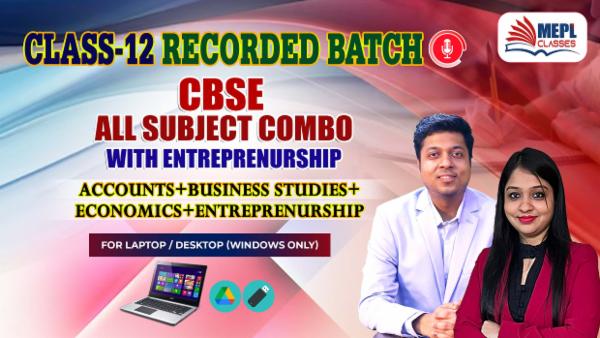 CLASS 12 - CBSE ALL SUBJECT COMBO WITH ENTREPRENEURSHIP - RECORDED CLASSES - FOR LAPTOP/DESKTOP (WINDOWS ONLY) cover