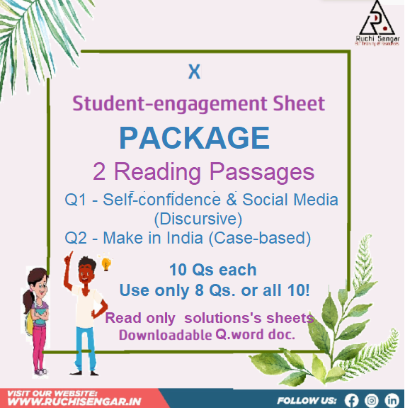 2 Reading Passages Q1 & Q2 -Class X cover